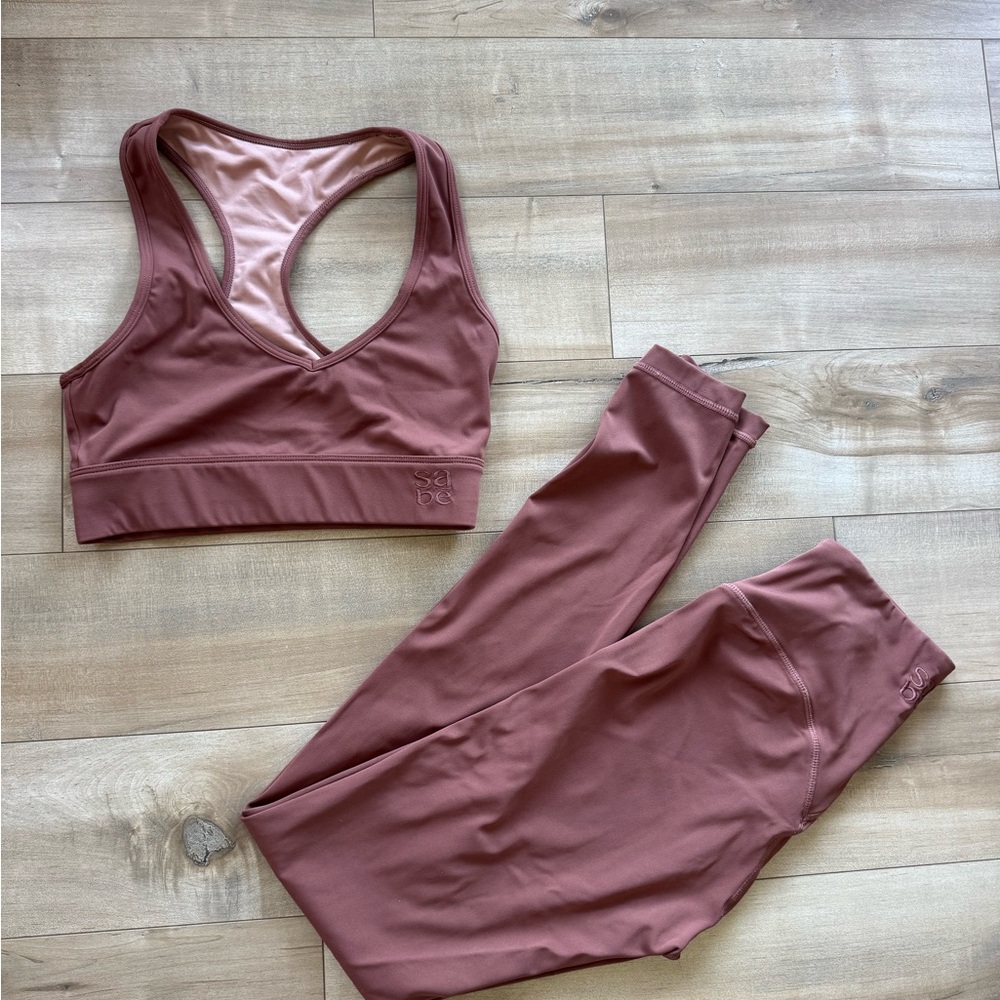 SABÉ  Terracotta Leggings and Sports Bra Set
